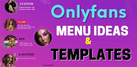 onlyfans layout|OnlyFans Menu Ideas and Examples 